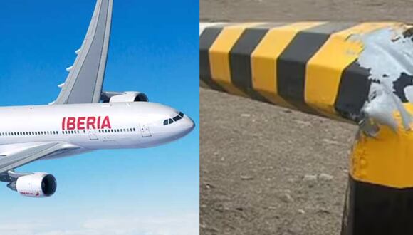 El accidente se reportó alrededor de las 7 de la mañana de este lunes 3 de junio. Aerolínea Iberia. Foto: composición EC/difusión