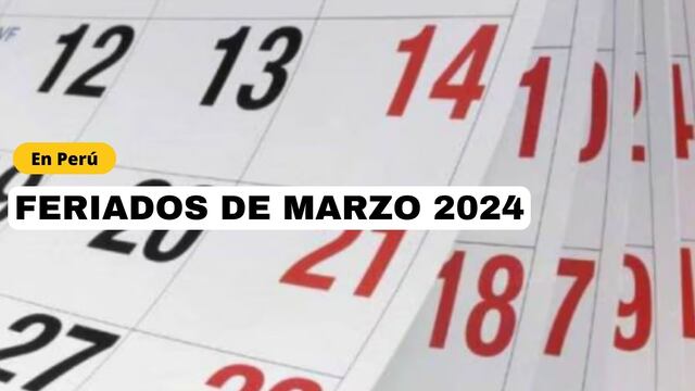 Lo último del calendario de marzo 2024