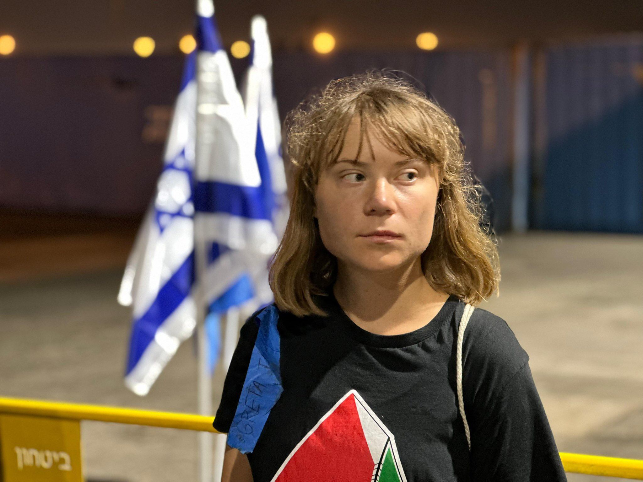 La reconocida ambientalista sueca Greta Thunberg estaba en el velero Madleen (Foto: @IsraelMFA)