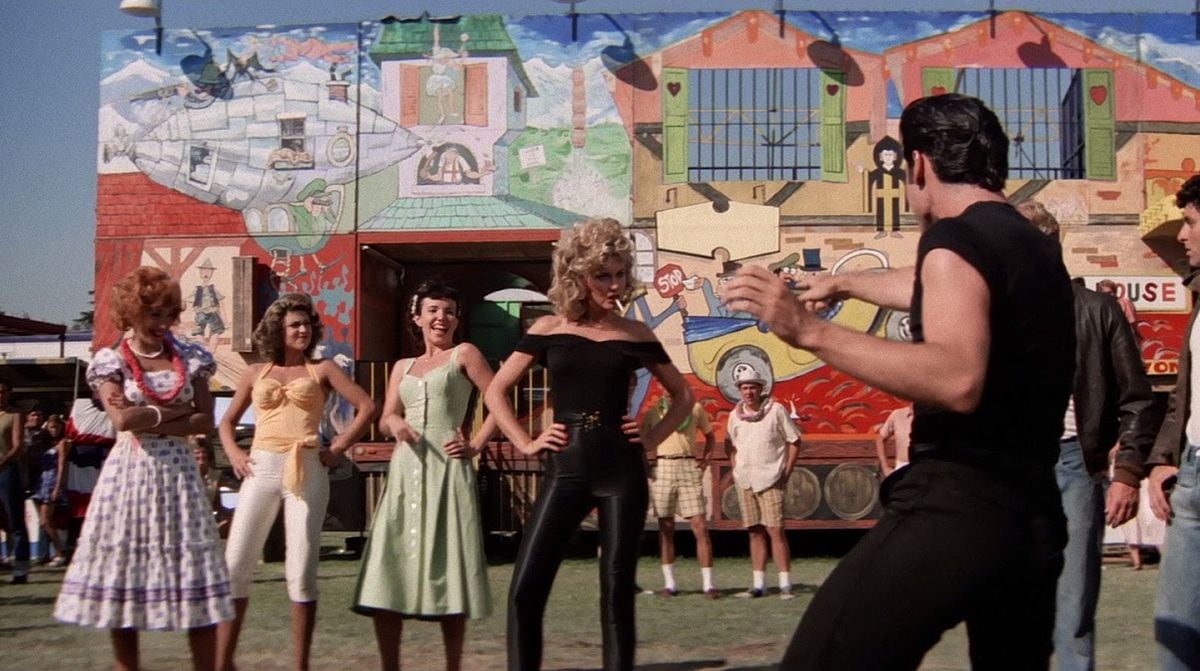 Cuando Danny queda totalmente hipnotizado por la belleza de "Bad Sandy" al final de "Grease" (Foto: Paramount Pictures)