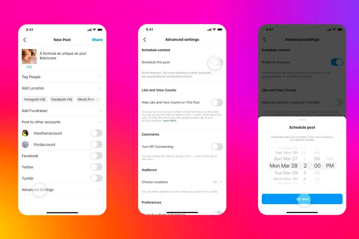 De esta manera podrás programar tus publicaciones o Reels en Instagram. (Foto: Instagram)