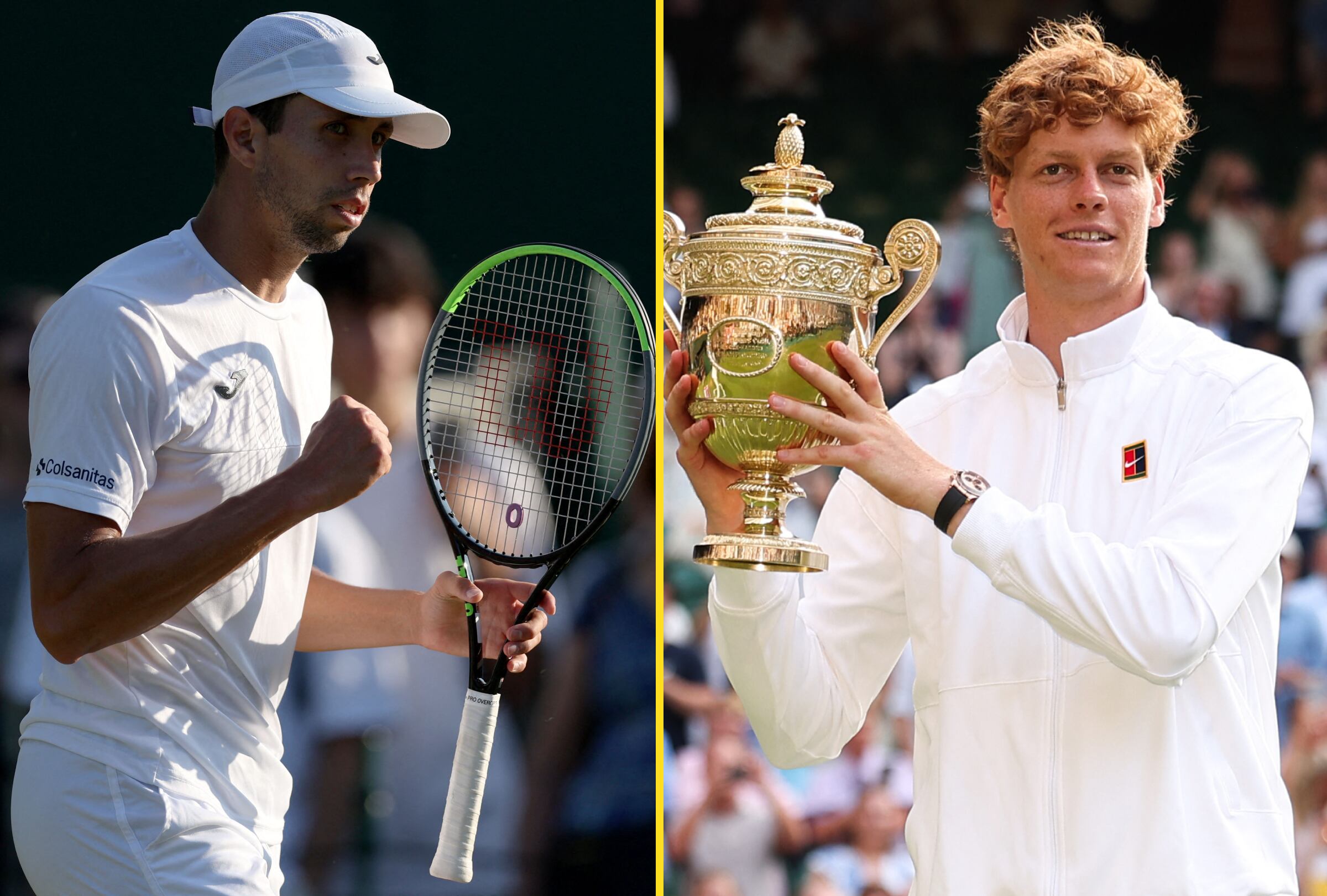 CINCINNATI, OHIO (EE.UU.), 09/08/2025.- Lista de horarios y canales de televisión de diferentes países del mundo para ver el juego entre Daniel Galán (Colombia) y Jannik Sinner (Italia) este sábado 9 de agosto por el Masters 1000 de Cincinnati 2025. Foto de Adrian Dennis y Henry Nicholls para AFP