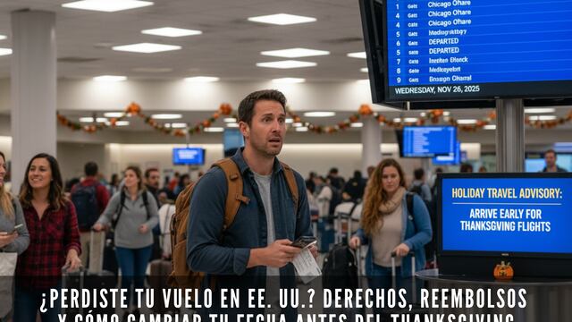 ▷ ¿Perdiste tu vuelo en EE. UU.? Conoce tus derechos, reembolsos y cómo cambiar la fecha antes del Thanksgiving