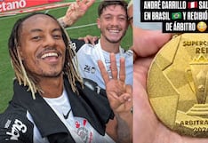 Insólito: André Carrillo recibió la medalla del árbitro tras ganar la Supercopa de Brasil y así reaccionó | VIDEO