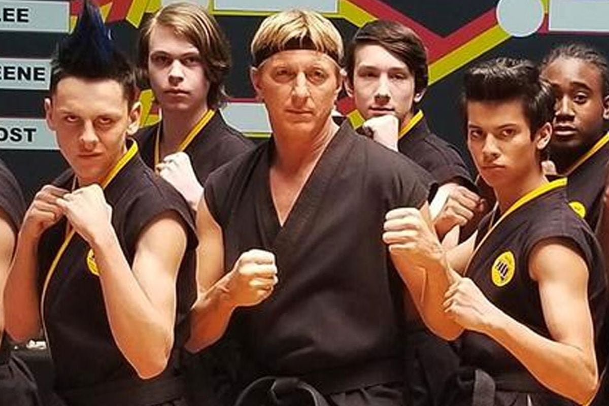 William Zabka, Xolo Maridueña y Jacob Bertrand en las primeras temporadas de la serie "Cobra Kai" (Foto: Netflix)