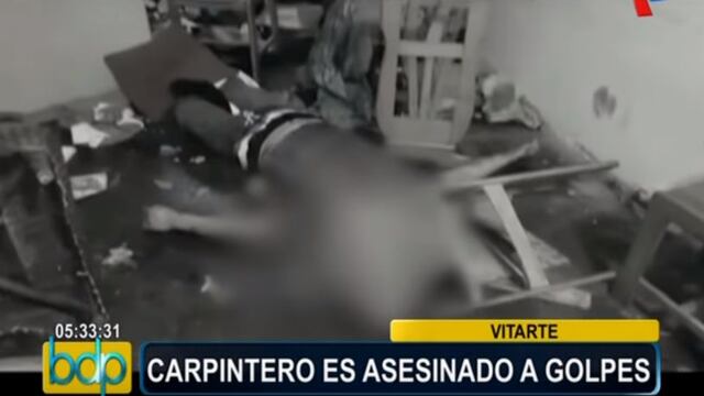 Ate: carpintero fue asesinado a golpes por sujetos con los que tomó licor en su habitación