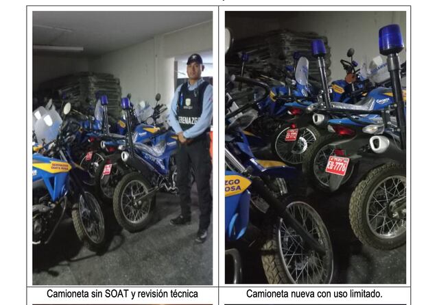 En Santa Rosa, el máximo órgano de control constató que se cuenta con siete vehículos pero estos permanecen almacenados y no se usan por una supuesta falta de personal conductor.