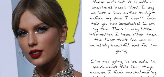 El desolador mensaje de Taylor Swift tras tras la muerte de una fan en su concierto en Brasil