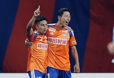 ¡De volea y adentro! Golazo de Shimabuku, el peruano que la rompe en el fútbol japonés | VIDEO