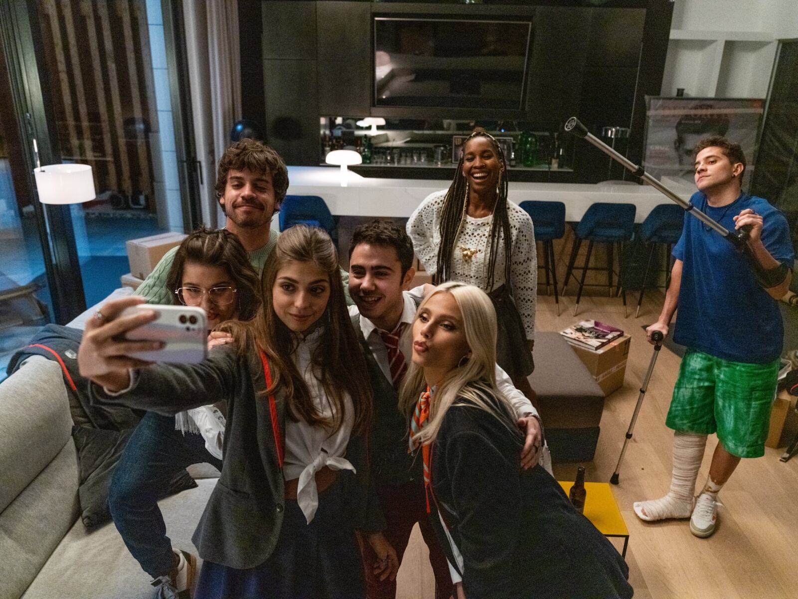 Parte del elenco de la temporada 7 de "Élite" (Foto: Netflix)