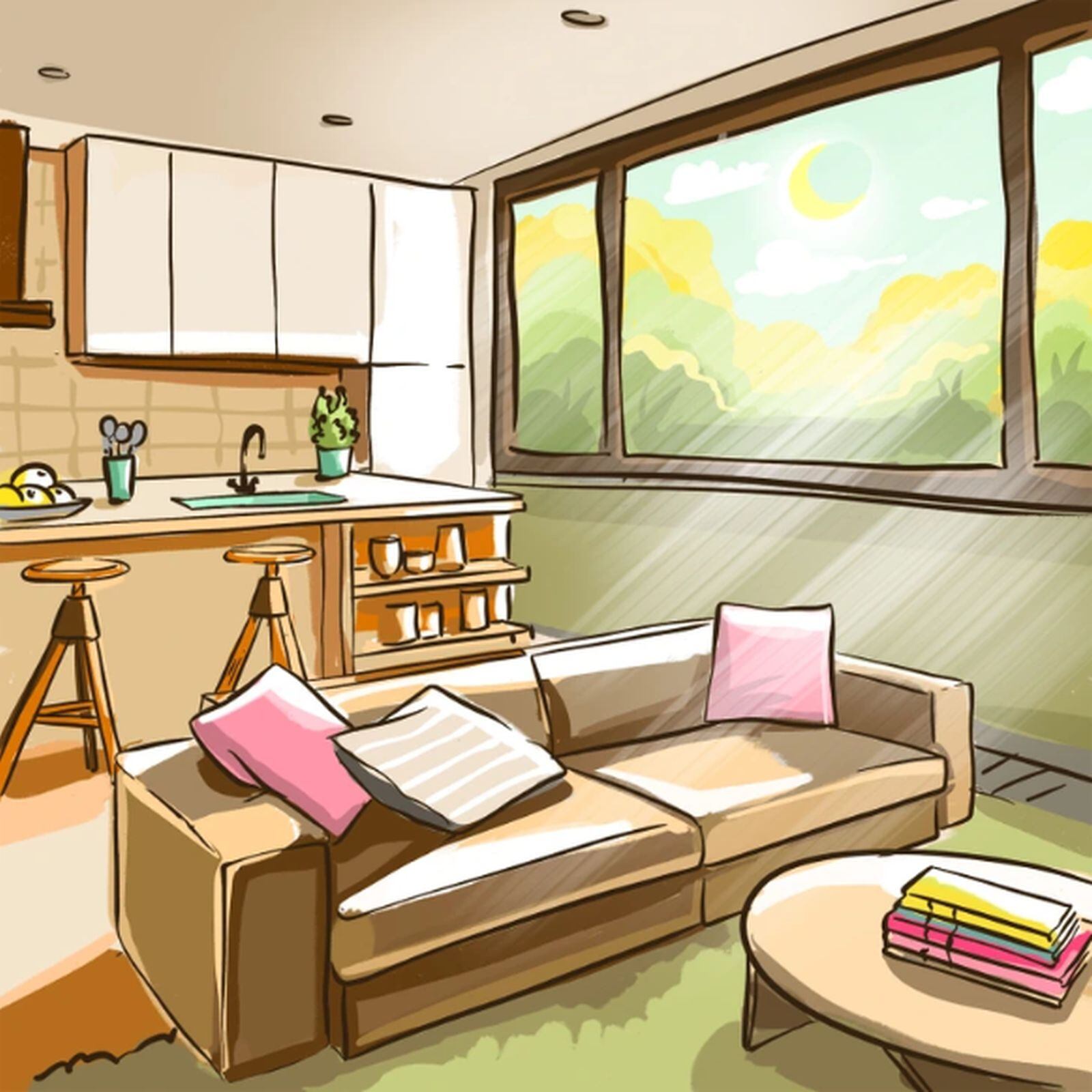 RETO VISUAL | Esta imagen, que te muestra el interior de una casa, posee un error que debes identificar en 5 segundos. (Foto: genial.guru)