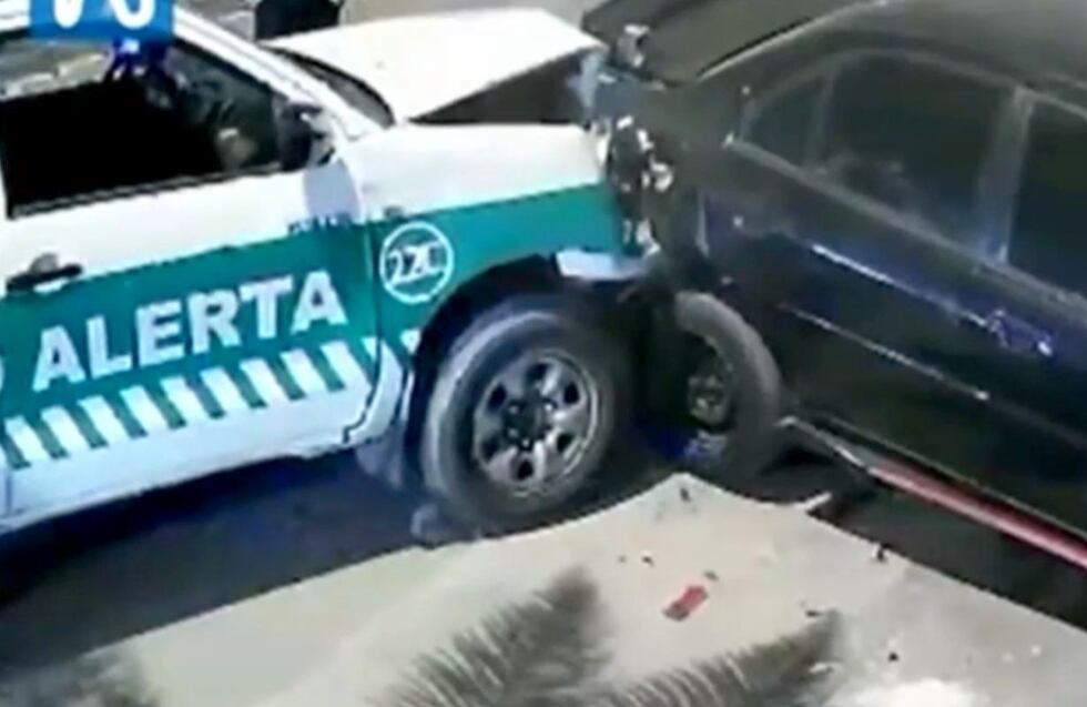 Cámaras de seguridad de la zona grabaron el choque. Foto: Canal N