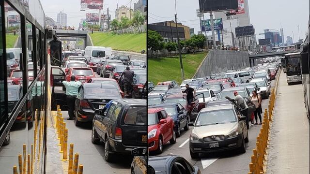 Vía Expresa: accidente causó congestión vehicular y malestar | VIDEOS