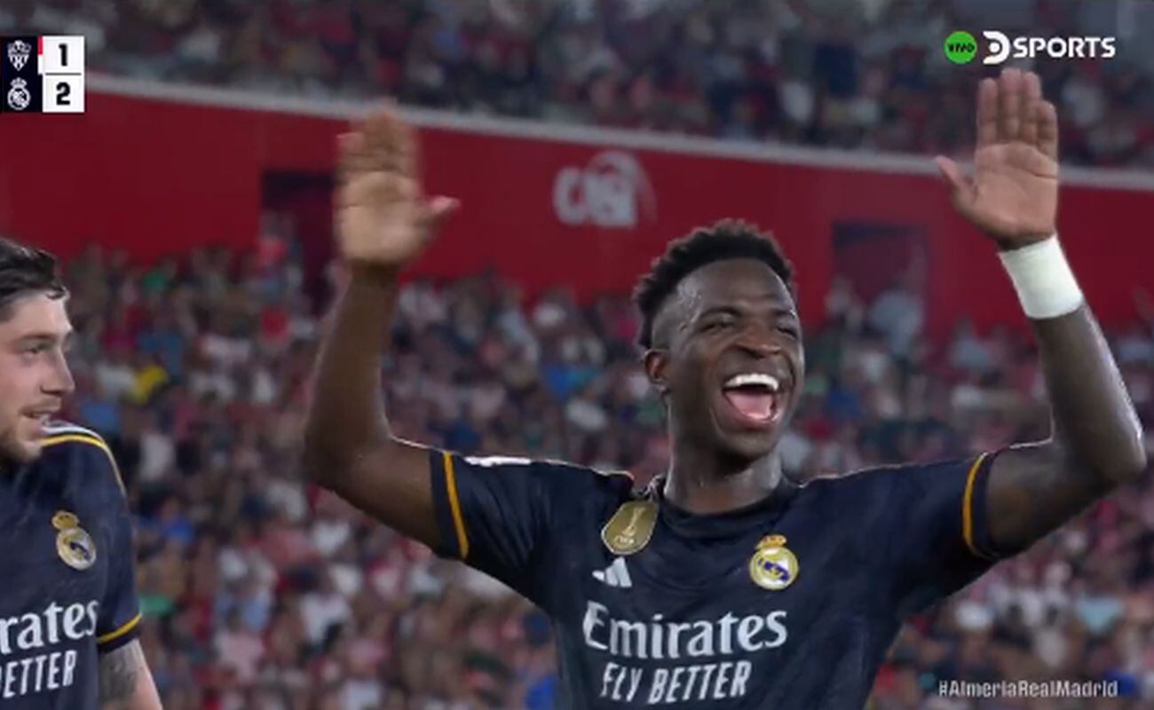 Golazo de Vinicius y victoria 3-1 de Real Madrid vs Almería por LaLiga | Foto: captura