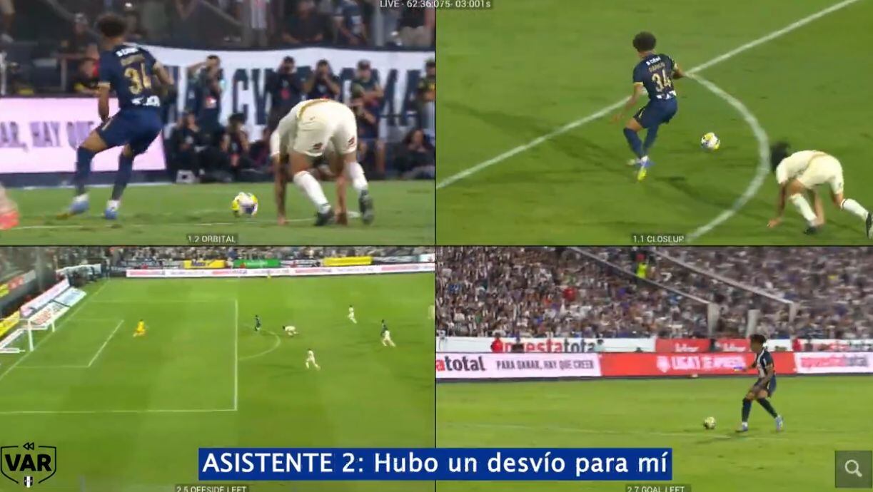 Pese altoque de balón del zaguero de Universitario, Williams Riveros, se consideró que no fue de manera voluntaria, pues “no tenía total control de sus movimientos”.