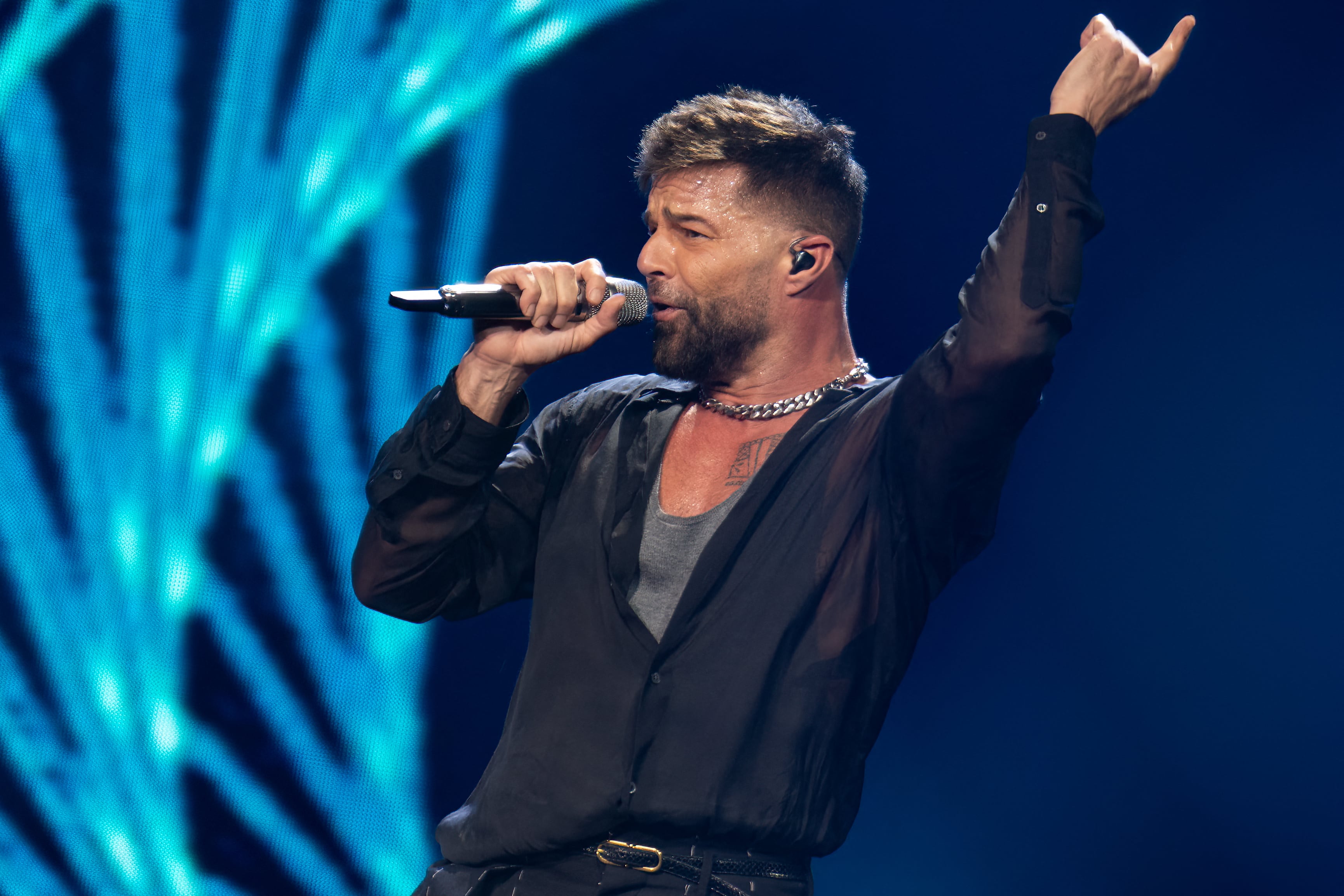 Ricky Martin se prepara junto a 60 músicos para presentar su nuevo show sinfónico (Photo by SUZANNE CORDEIRO / AFP)