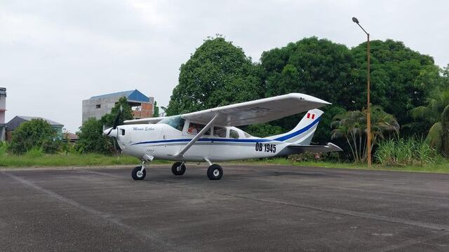 La avioneta secuestrada era un modelo Cessna 206 y su número de matrícula era OB1945. Cubría la ruta San Lorenzo-Bellavista, aunque solo pudo llegar a Jeberos. (Foto: Saeta)