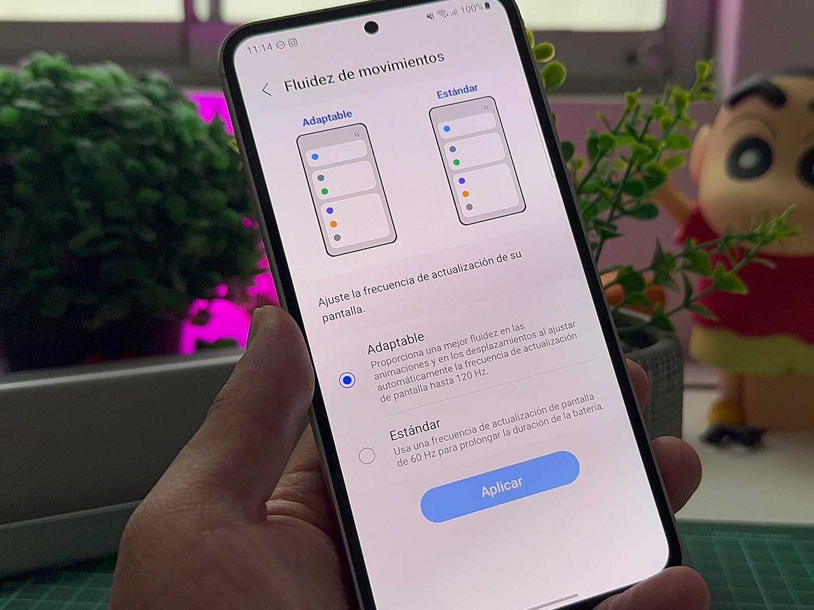 REVIEW | La pantalla del smartphone puede movilizarse entre 60 a 120 Hz. (Foto: MAG - Rommel Yupanqui)