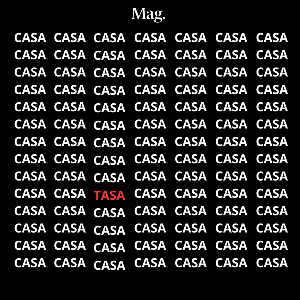 La palabra 'TASA' se encuentra resaltada de color rojo.