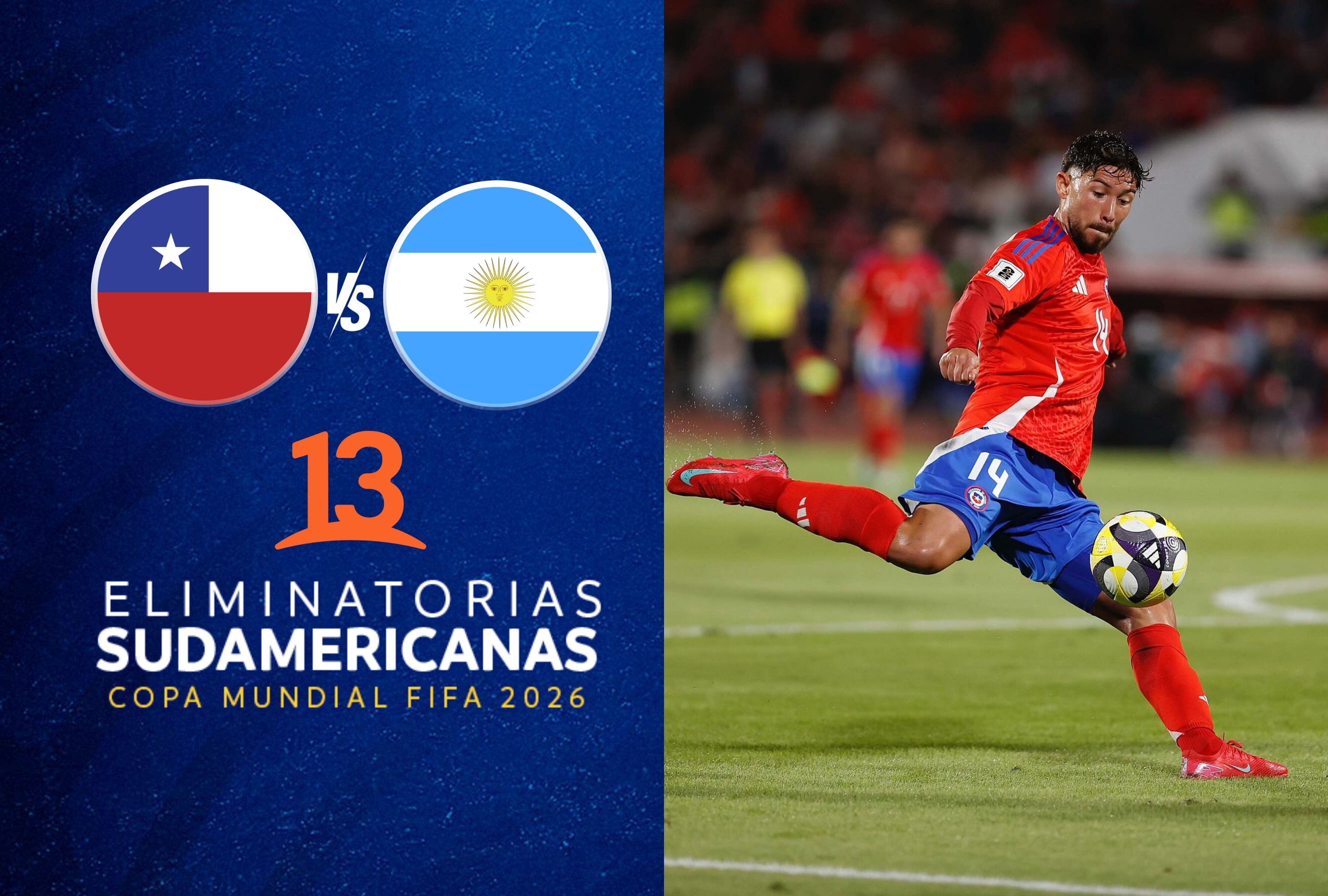 Mira Chile vs. Argentina EN VIVO por Canal 13. Consulta cómo ver el partido gratis por televisión abierta y desde T13 Online. | Crédito: @laroja / Instagram / Composición Mag