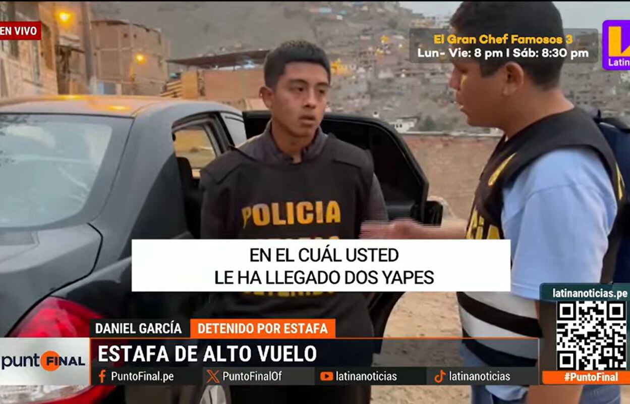 La Policía inició las investigaciones y siguió la ruta de los ‘yapeos’ y capturaron en Comas a Daniel García Arnao, quien aseguró que recibía el 5% de los depósitos. (Foto: Punto Final/Latina)