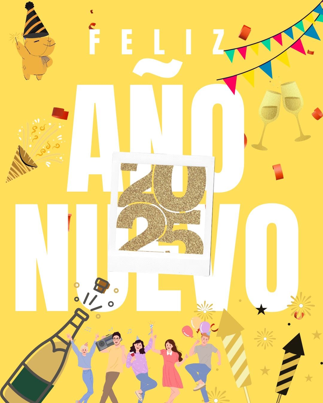 Te comparto una lista de imágenes del Año Nuevo 2025, con mensajes y frases bonitas, colocar en tus estados de Instagram y WhatsApp (Foto: Canva.com)