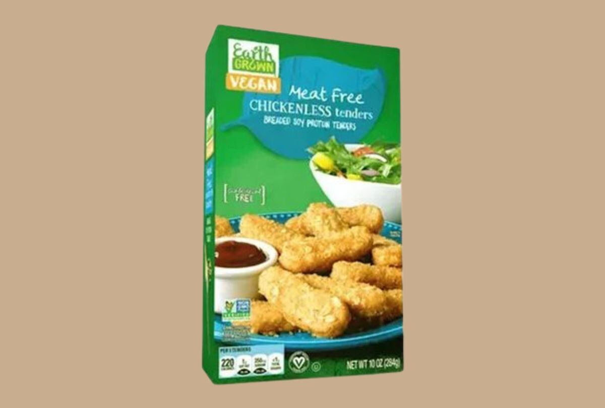 Tiras de pollo veganas de proteínas de soya empanizada (Foto: Aldi)