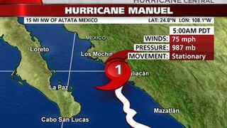 Huracán "Manuel" llega a la costa del noroeste de México