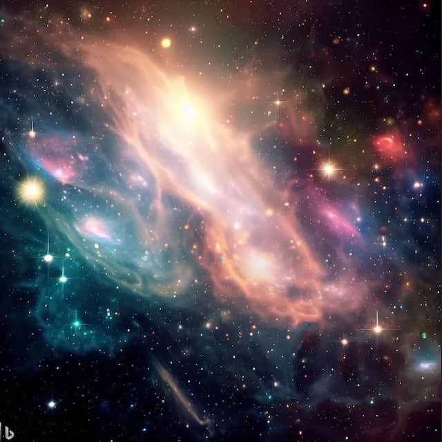 A la IA de Bing se le pidió que grafique cómo fue la creación del universo y estos fueron los resultados.