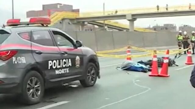Policía falleció tras chocar con una furgoneta en la Panamericana Norte