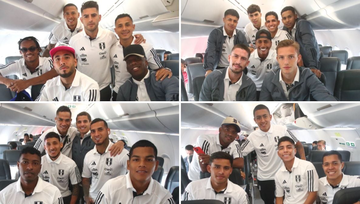 Selección Peruana viajó a Santiago para el duelo contra Chile, por las Eliminatorias. (Foto: FPF)