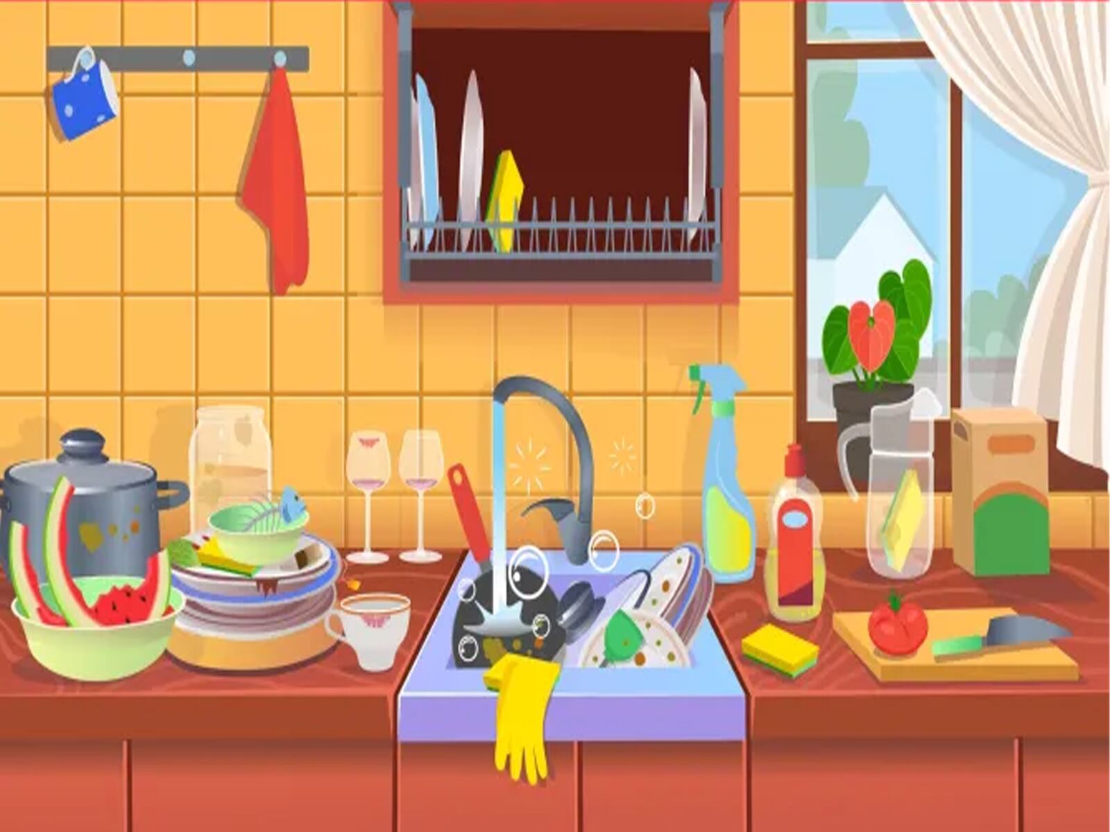 RETO VISUAL | En este juego, tendrás 20 segundos para localizar las esponjas de limpieza ocultas entre los platos sucios.