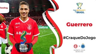 Guerrero fue elegido mejor jugador del Inter-Cruzeiro por la Copa de Brasil