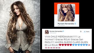 Myriam Hernández y sus eufóricos tuits tras el triunfo de Chile