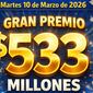 Números ganadores del Mega Millions: mira los resultados del sorteo del martes 10 de marzo 2026 con premio mayor de 533 milllones