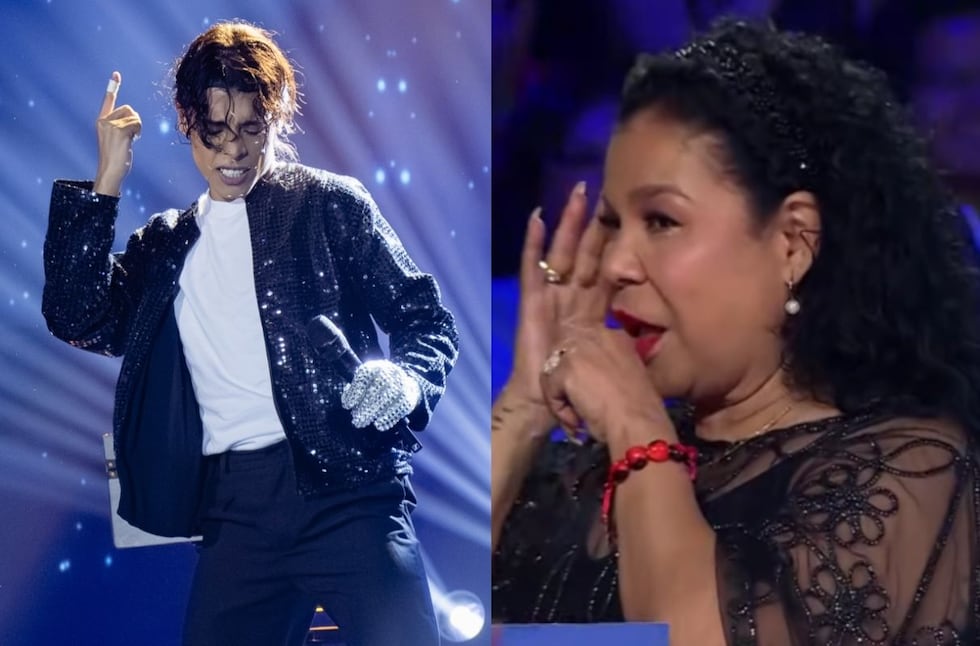 Eva Ayllón se conmueve hasta las lágrimas con imitadora de Michael Jackson en "Yo soy". (Foto: Latina)