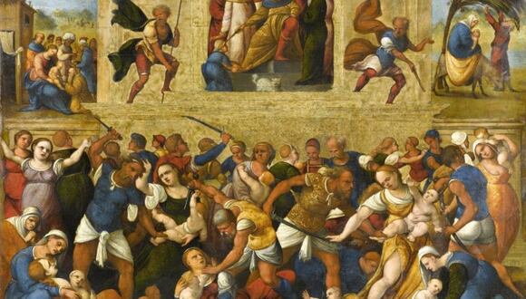 La Masacre de los Inocentes, de Lodovico Mazzolino, 1510-1530. (Getty Images).