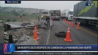 Barranca: chofer de tráiler muere en accidente de tránsito
