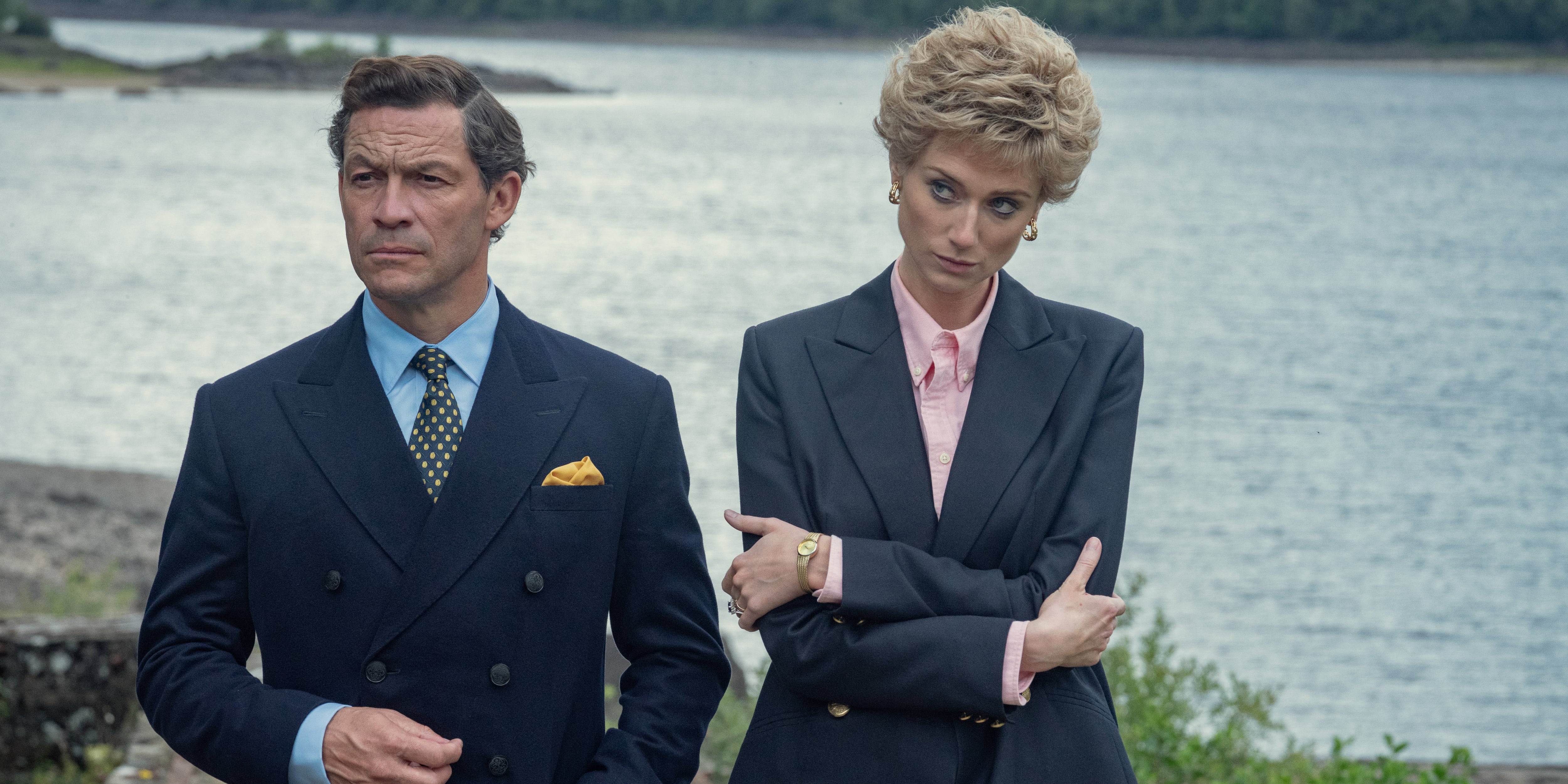 Dominic West y Elizabeth Debicki en una escena de la quinta temporada de "The Crown" (Foto: Netflix)
