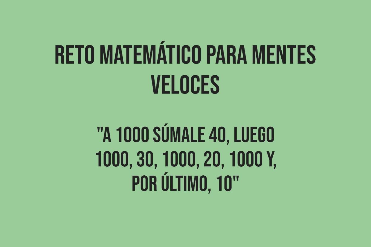 Tu misión es encontrar la solución de este reto matemático en menos de 10 segundos y usando solo tu razonamiento. (Imagen: Mag)
