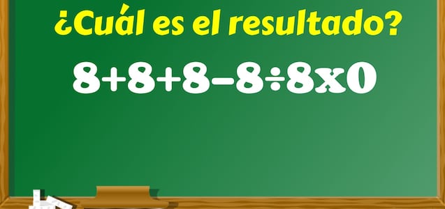 Solo los más ágiles lograron resolverlo: ¿Cuánto da 8+8+8-8÷8x0?