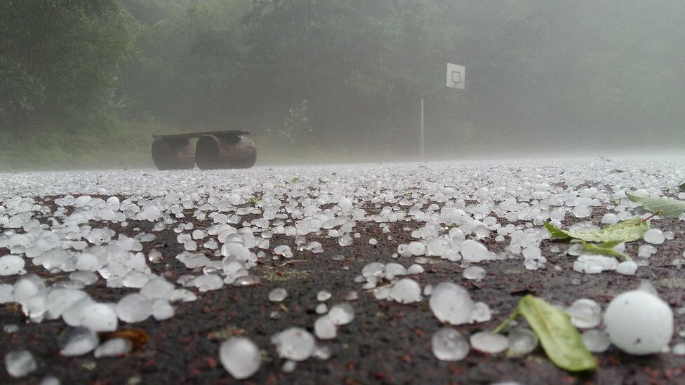 El granizo más grande registrado en el oeste de Oregón tiene dos pulgadas de diámetro (Foto: AFP)