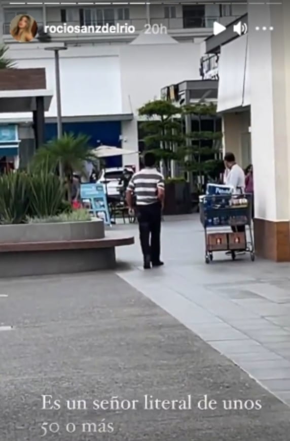 Rocío Sánchez grabó al sujeto que la siguió durante varias horas en el centro comercial (Foto:@rociosanzdelrio)