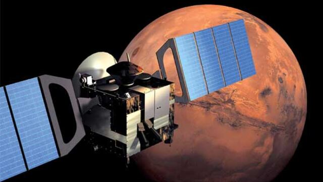 Mars Express cumple diez años fotografiando el planeta rojo