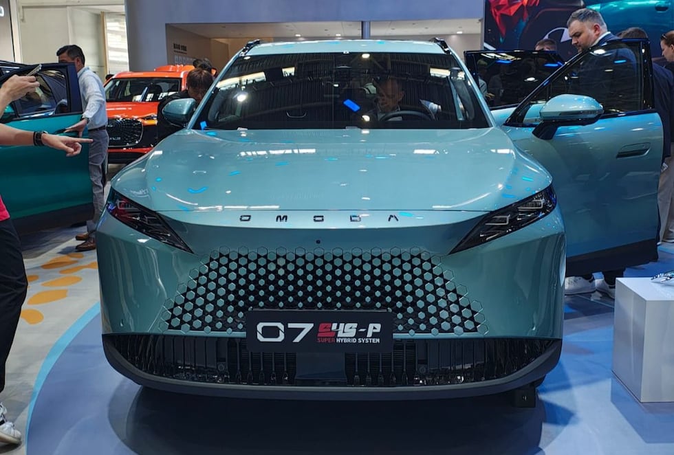 El Omoda C7 destacó por su mayor tamaño, presencia robusta y tecnología pensada para competir en el segmento SUV mediano. (Foto: Miguel Villegas)