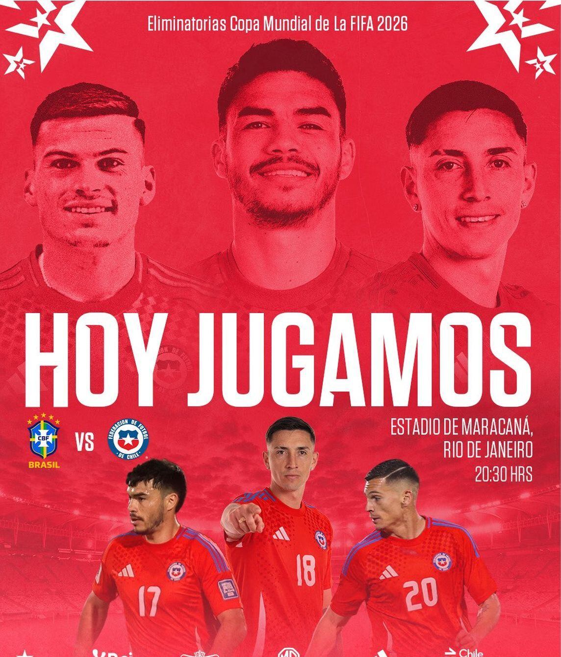 Así anuncia la selección de Chile el partido ante Brasil en el Maracaná