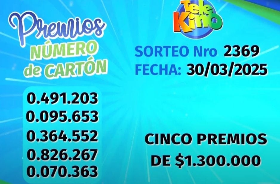 Números ganadores del cartón