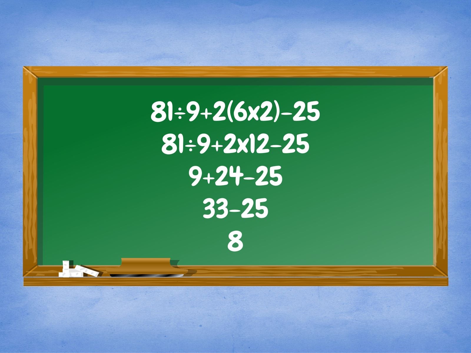 Reto matemático: Esta es la solución correcta del problema numérico. (Creación: Mag)