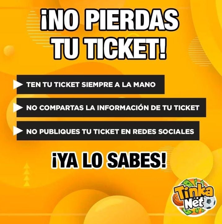 ¡Recuerda! Cuida tu billete jugado, podrías ser el próximo ganador.