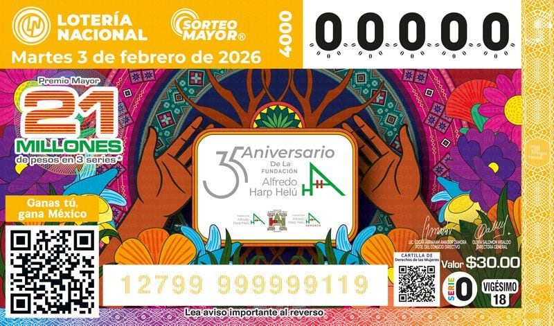 Revisa la lista completa de premios del Sorteo Mayor No. 4000.